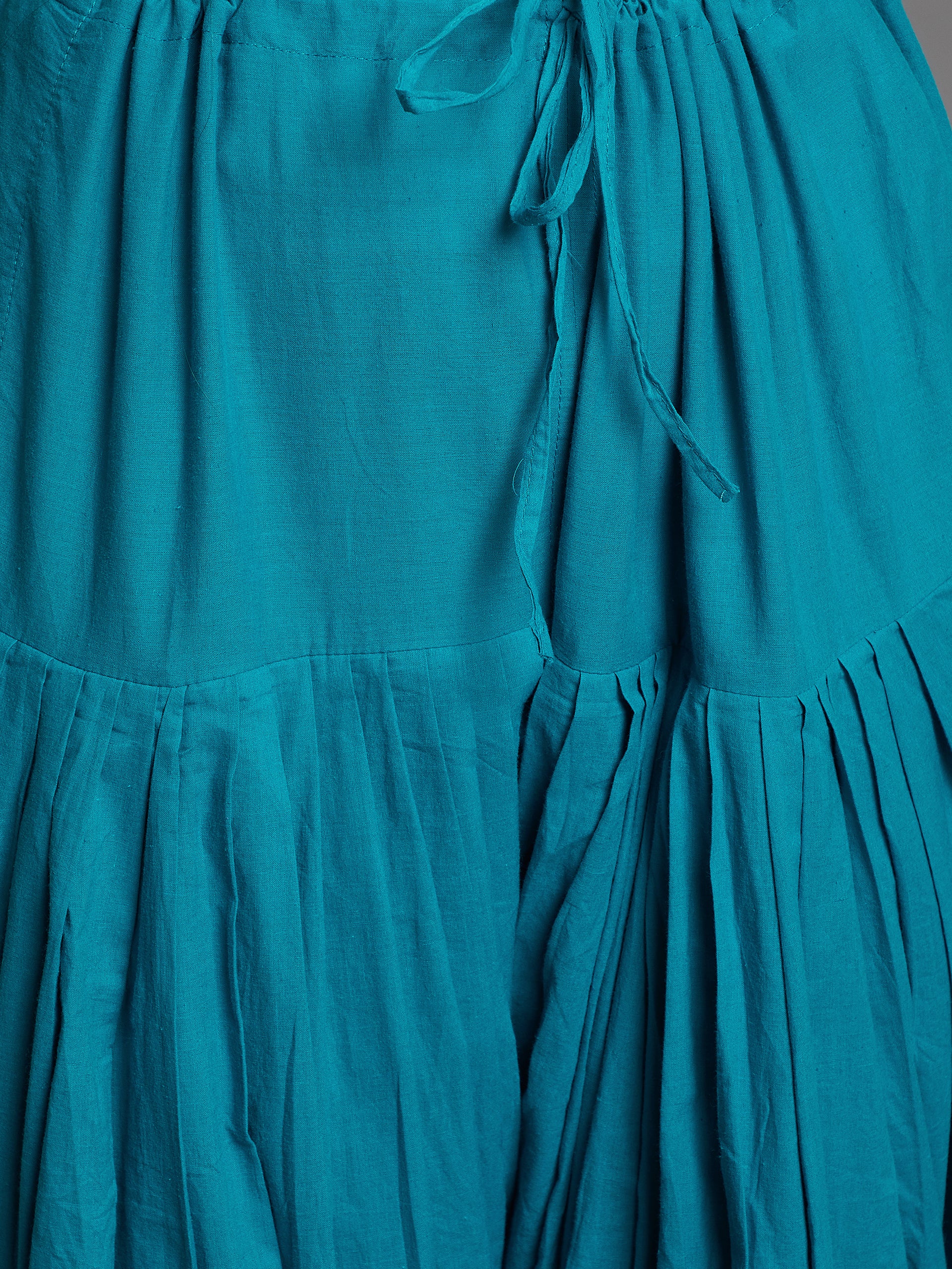 Rama Green Cotton Plain Patiala with Dupatta