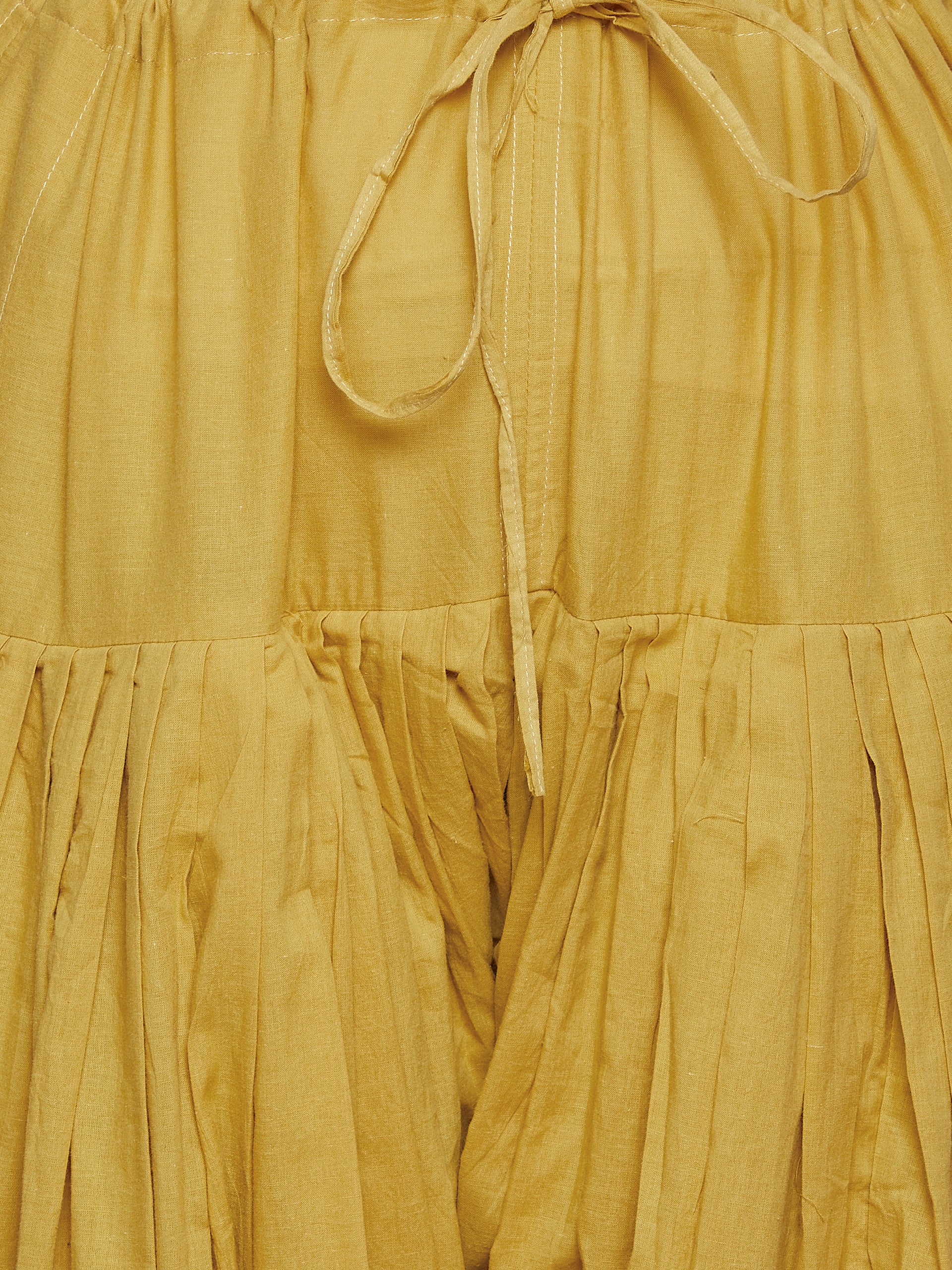 Mustard Cotton Plain  Patiala with Dupatta