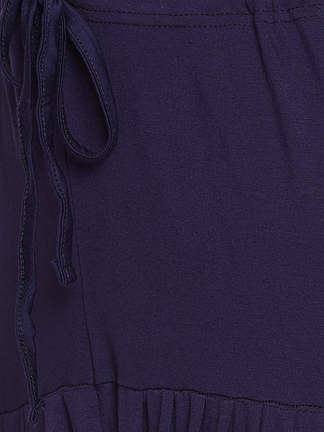 Navy Blue Plain Viscose Patiala