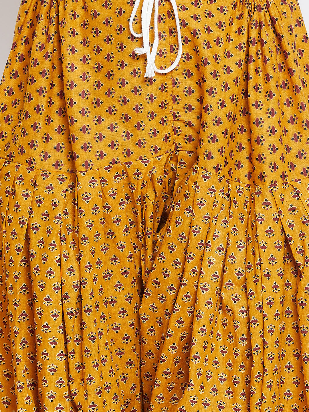 Ditsy Print Patiala with Maroon Kurti Set