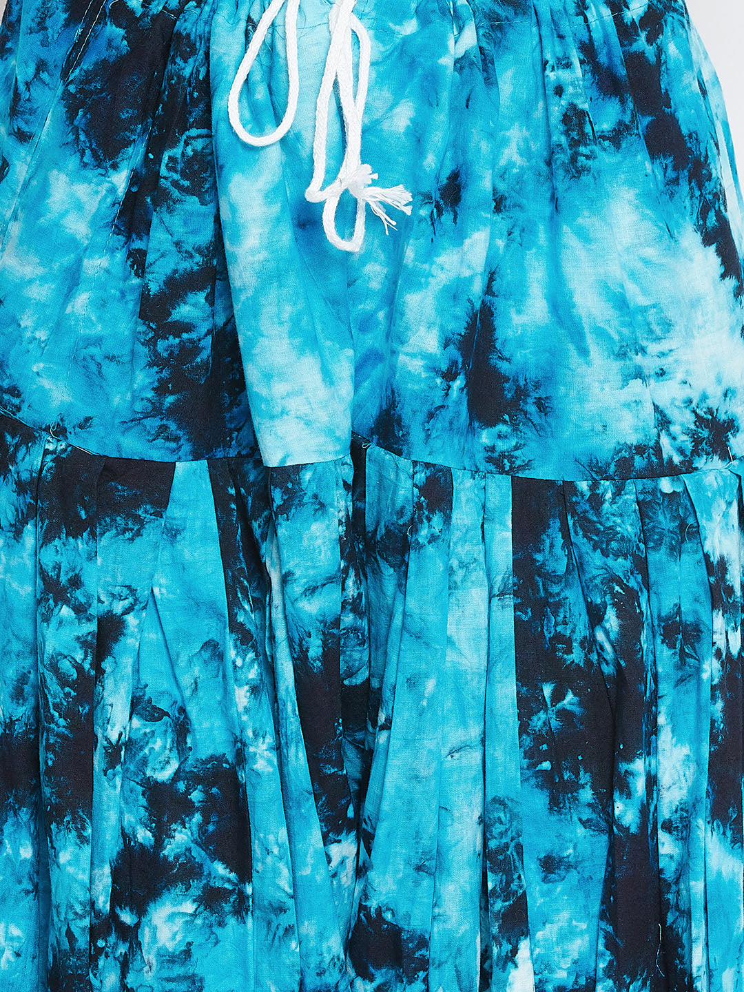 Tie and Dye Print Patiala with Black Kurti Set