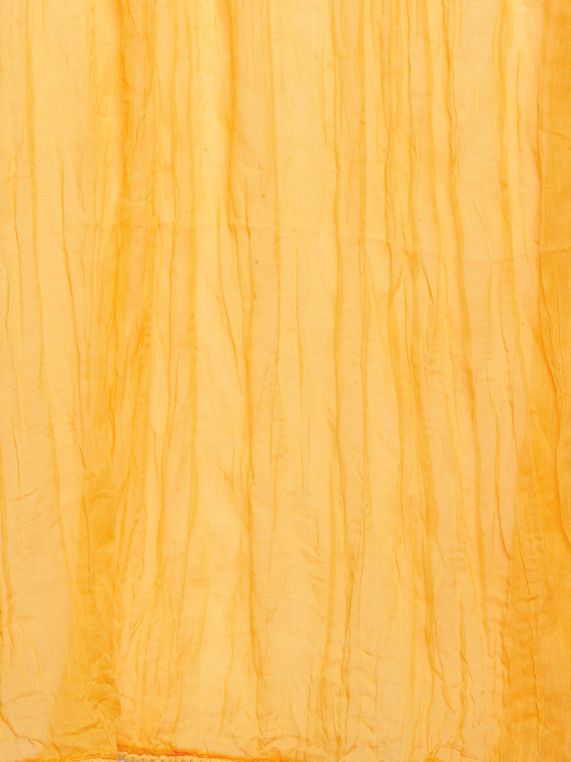 Yellow Cotton Plain Patiala with Dupatta