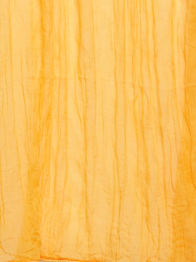 Yellow Cotton Plain Patiala with Dupatta
