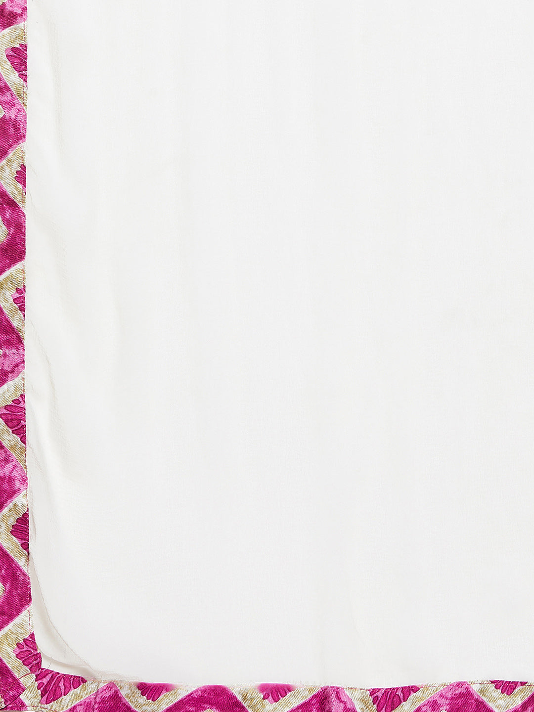 Pink and Navy Blue Chevron Printed Rayon Patiala with Dupatta