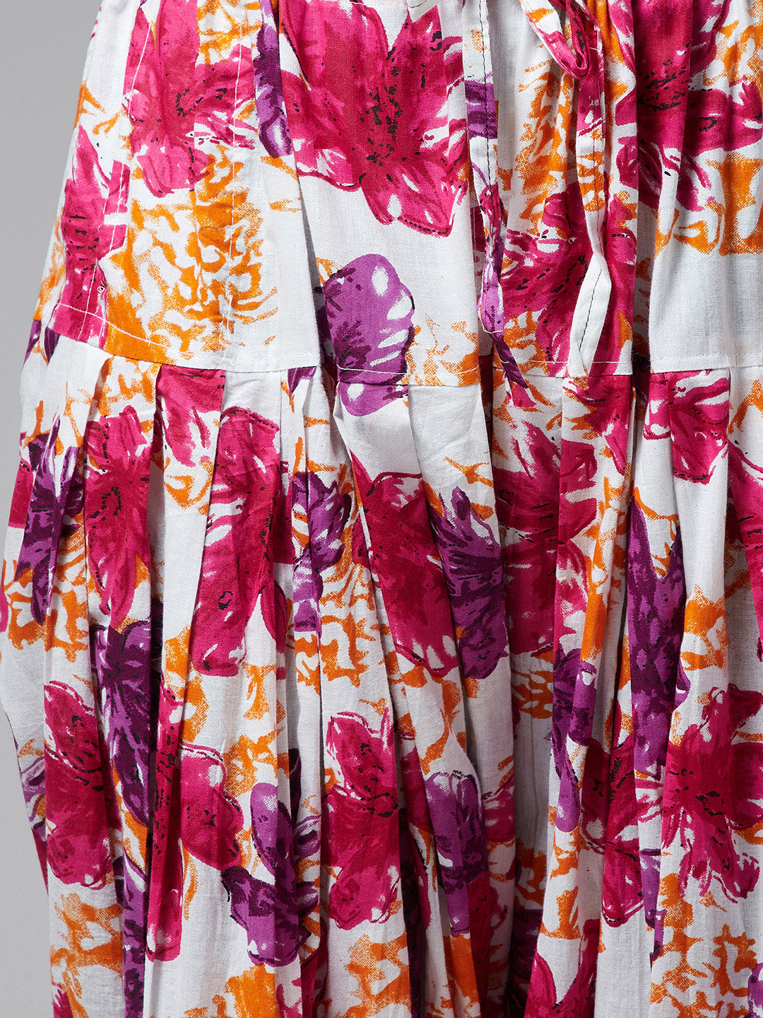 Magenta Top with Floral Patiala Set