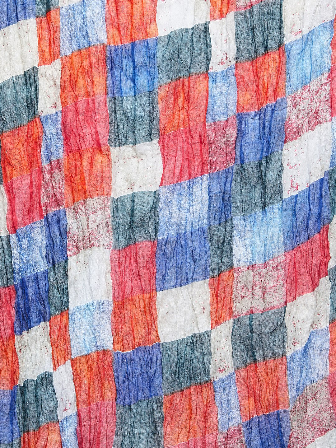 Multicolour Checks Printed Cotton Patiala with Dupatta