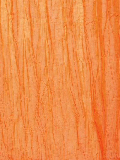 Orange Cotton Plain Patiala with Dupatta