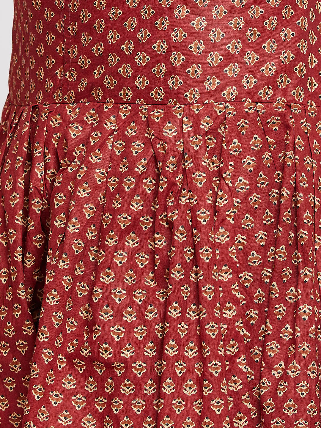 Ditsy Print Patiala with Fawn Kurti Set