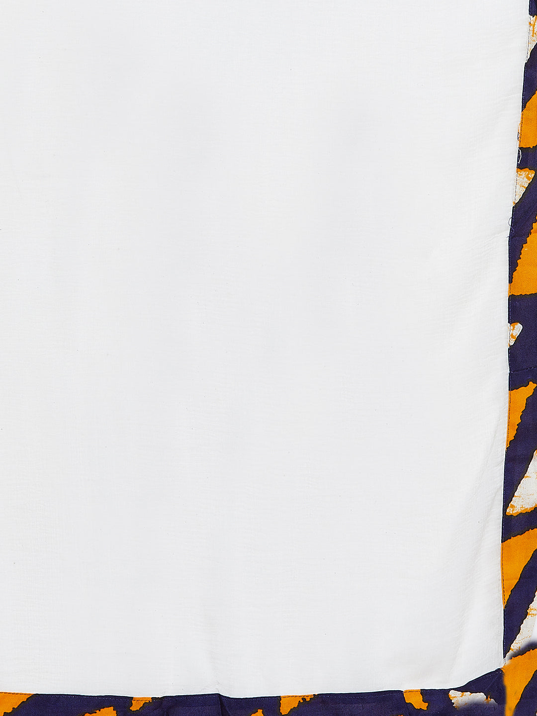 Orange & Navy Blue Geometrical Print Rayon Patiala with Dupatta