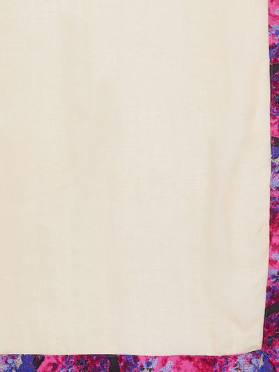Abstract Pink Pattern Printed Rayon Patiala with Dupatta