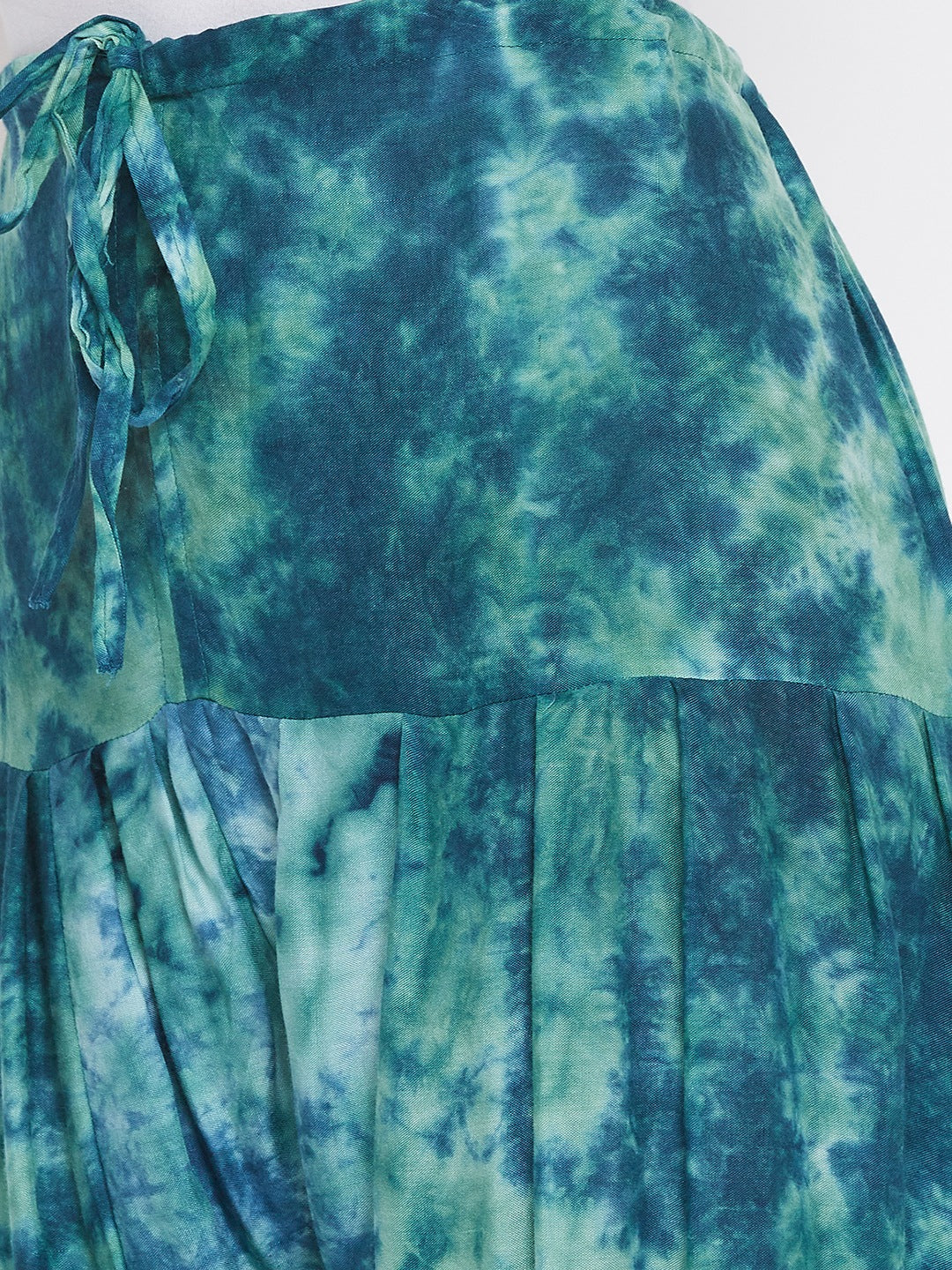 Tie & Dye Print Patiala with Blue Kurti Set