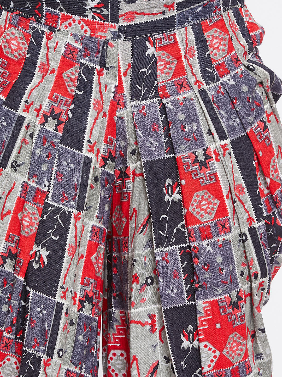 Indigo kurti With box Print Dhoti