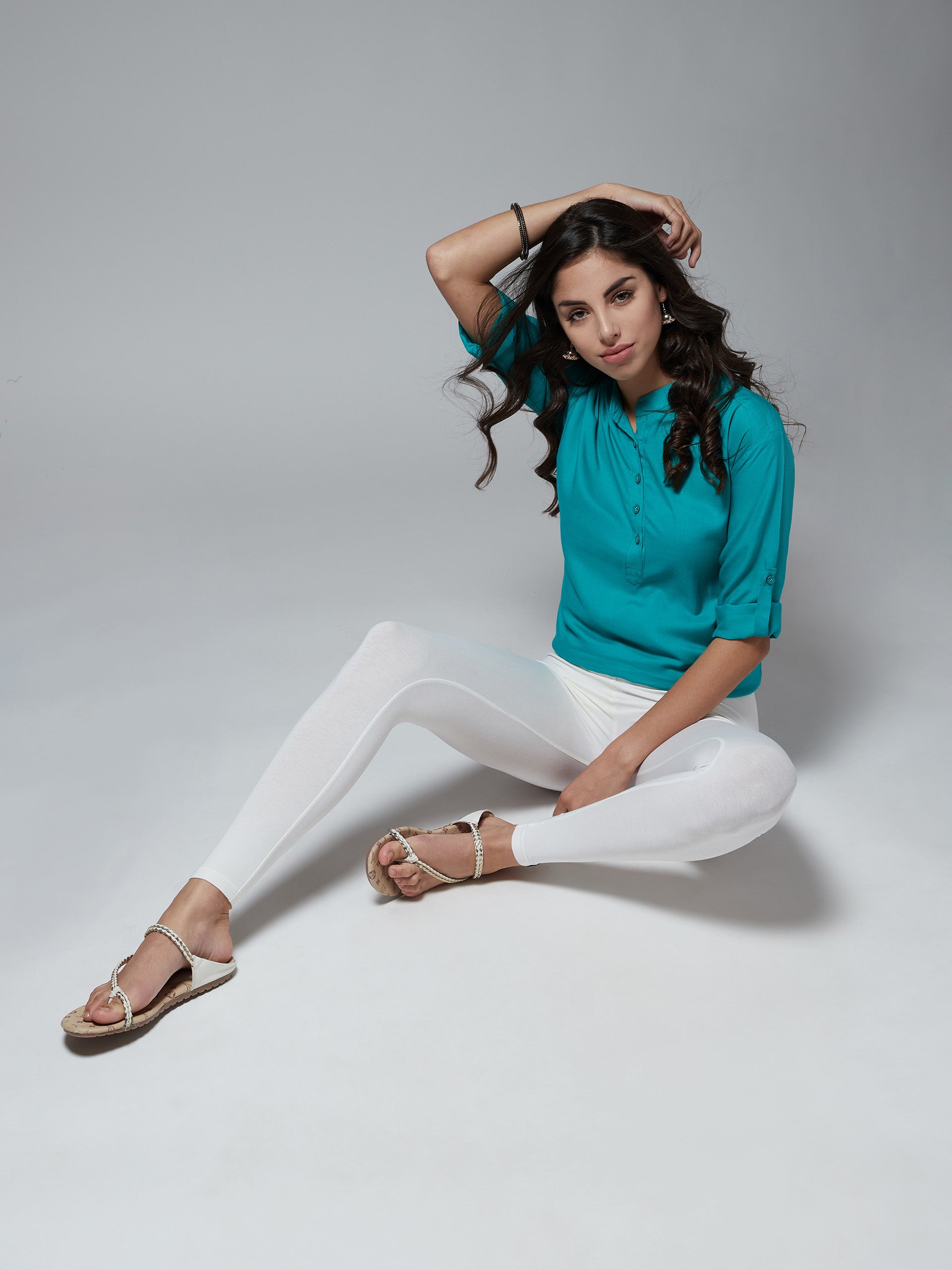 White Viscose Chudidar Leggings
