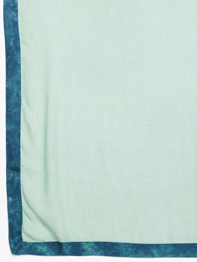 Tie & Dye Print Patiala with Blue Kurti Set