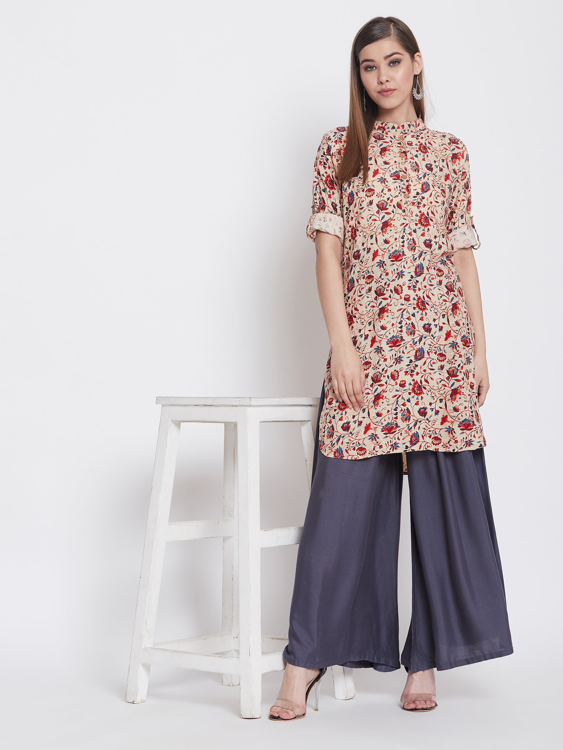 Traditional Floral Printed Kurti