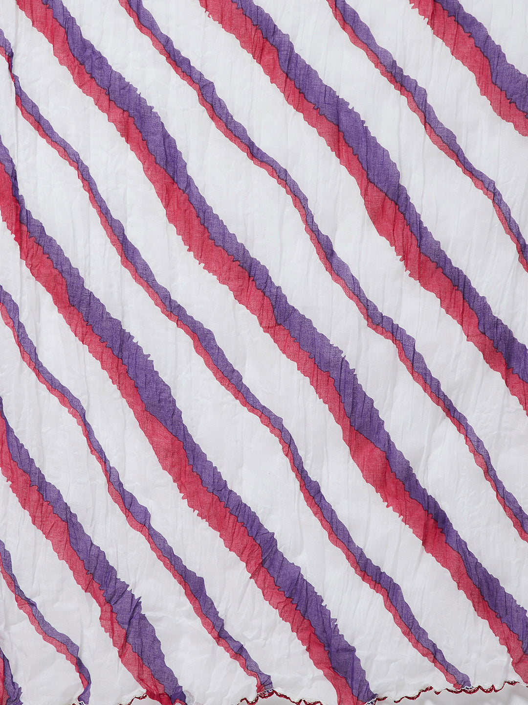 Regimental Stripes Patiala with Red Kurti Set