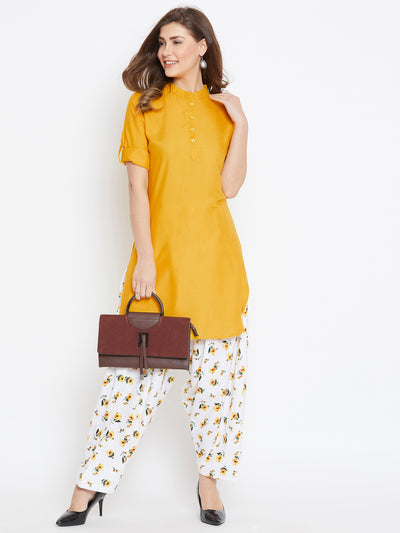Yellow Solid Color Kurti M 36"