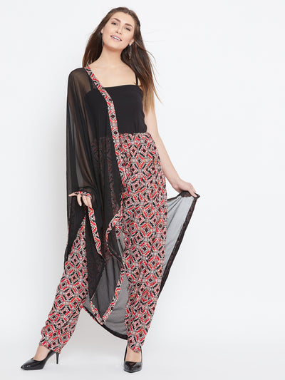 Block floral Print Rayon Printed Patiala with Dupatta Free Size