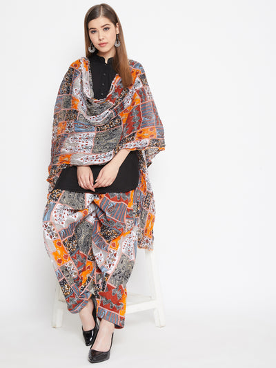 Patch work Printed Cotton Patiala with Dupatta